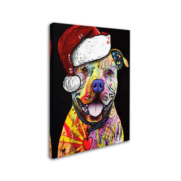 Dean Russo 'Beware Of Pit Bulls Christmas Edition' Canvas Art,18x24